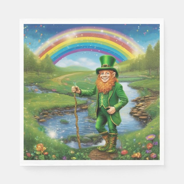 Leprechaun Rainbow Napkins (Front)