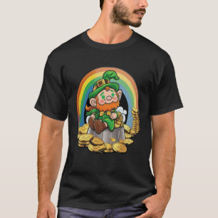 Leprechaun Rainbow Pot of Gold St Patrick s Day T-Shirt