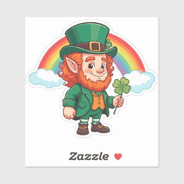 Leprechaun Rainbow Sticker (Sheet)