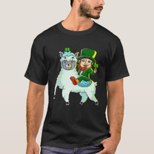 Leprechaun Riding Llama Cute St Patricks Day Women T-Shirt