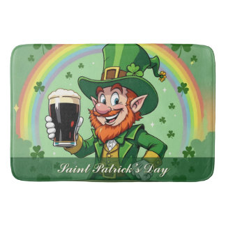 Leprechaun’s Cheers Beneath the Rainbow Bath Mat