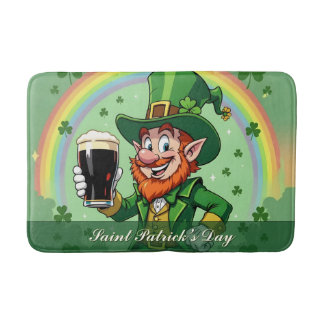 Leprechaun’s Cheers Beneath the Rainbow Bath Mat