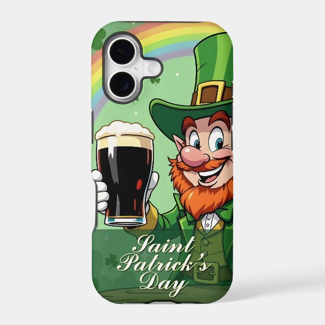 Leprechaun’s Cheers Beneath the Rainbow Case-Mate iPhone Case (Back)