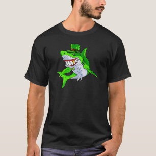 Leprechaun Shark St Patricks Day Pajama Kids Boys T-Shirt