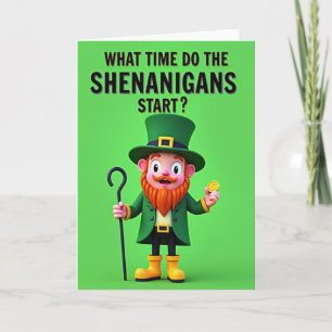 Leprechaun Shenanigans Time Card