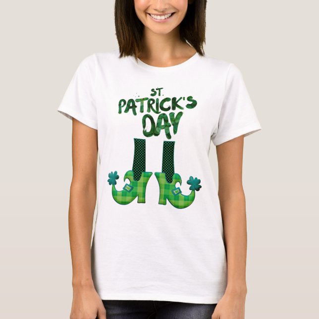 Leprechaun Shoes St Patrick's Day T-Shirt (Front)