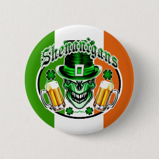 Leprechaun Skull: Shenanigans 3 Pinback Button