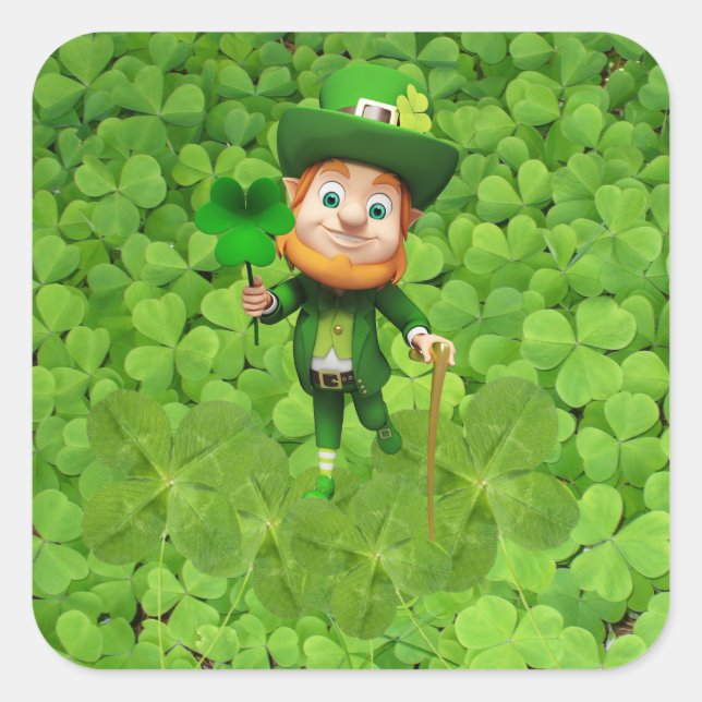 Leprechaun Square Sticker (Front)