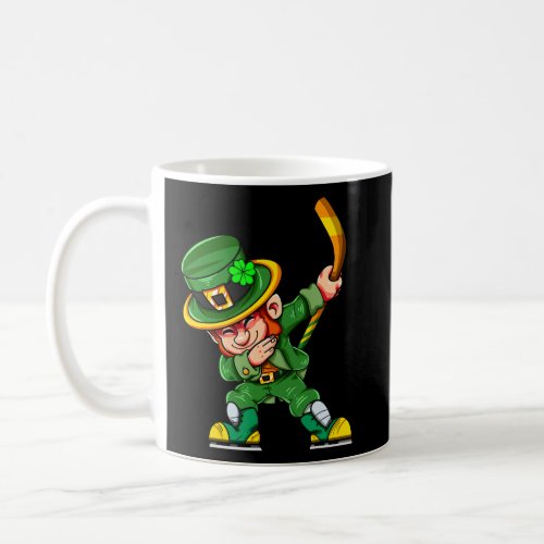 Leprechaun St Paddys Day Irish Pride Hockey Playe Coffee Mug