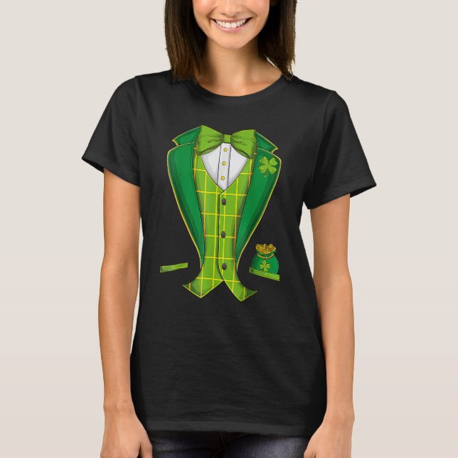 Leprechaun St Patricks Day Costume Kids Boys Men W T-Shirt (Front)