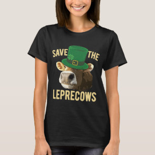 Leprechaun St Patricks Day Cow Humor Cow T-Shirt