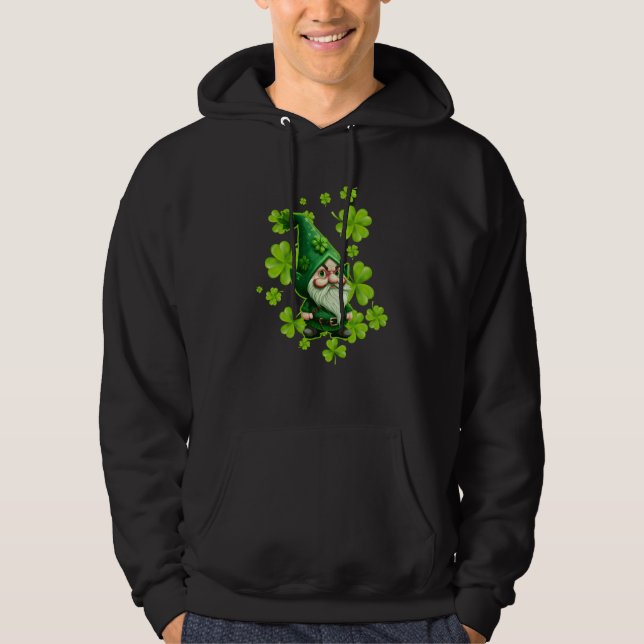 Leprechaun St Patrick's Day Leprechaun Shamrock Hoodie (Front)