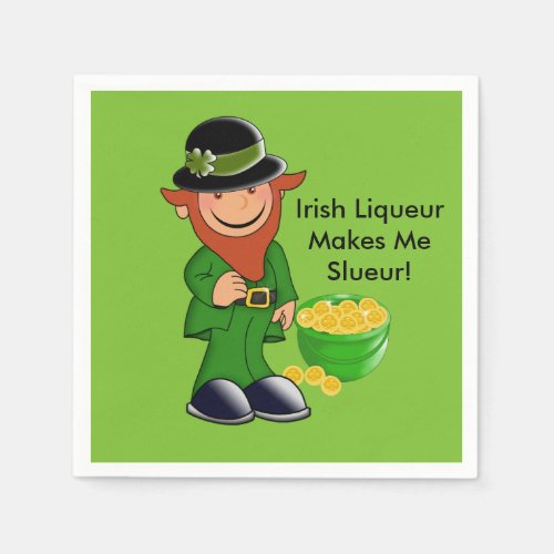 Leprechaun St Patricks Day Paper Napkins