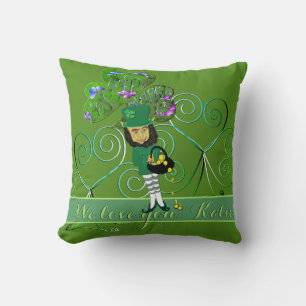 Leprechaun St. Patrick's Day Throw Pillow