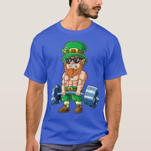 Leprechaun St Patricks Day Weightlifting Fitness T_Shirt
