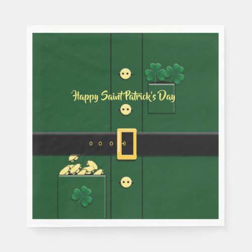 Leprechaun Suit St Patricks Day Party P Napkin