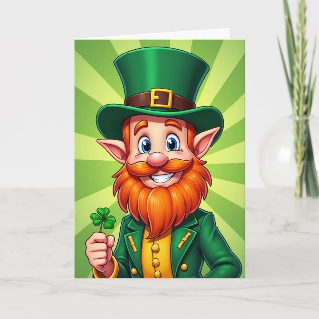 Leprechaun Sunburst Pattern Card (Front)