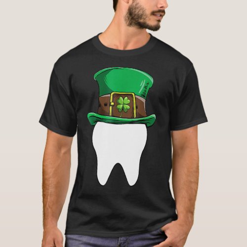 Leprechaun Tooth Dental Assistant Gifts St Patrick T_Shirt