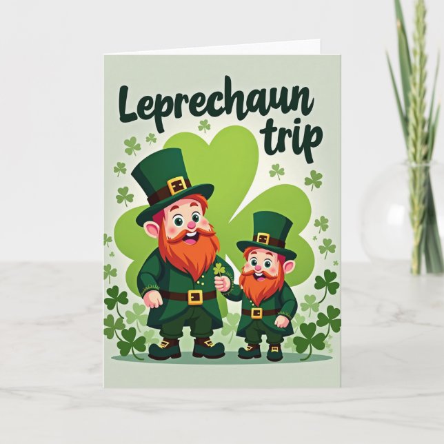Leprechaun Trip Irish Card (Front)