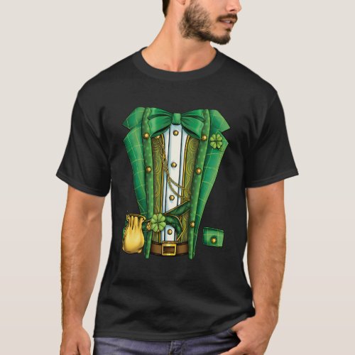 Leprechaun Tuxedo St Patricks Day T_Shirt