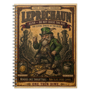 Leprechaun, Vintage Circus Monster Notebook