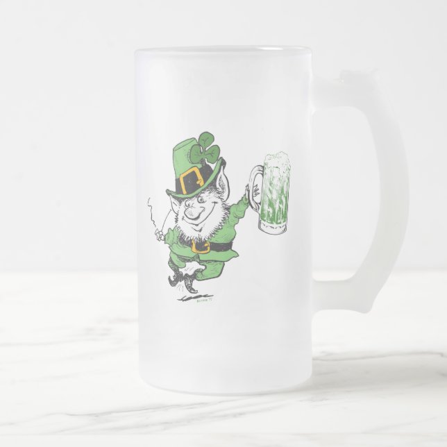 Leprechaun with Beer Mugs (Right)