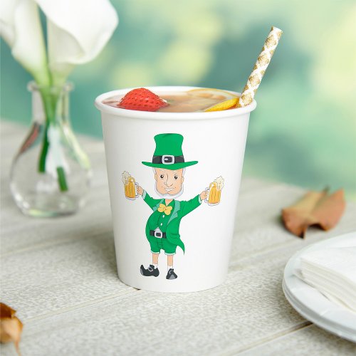 Leprechaun With Beer Paper Cups