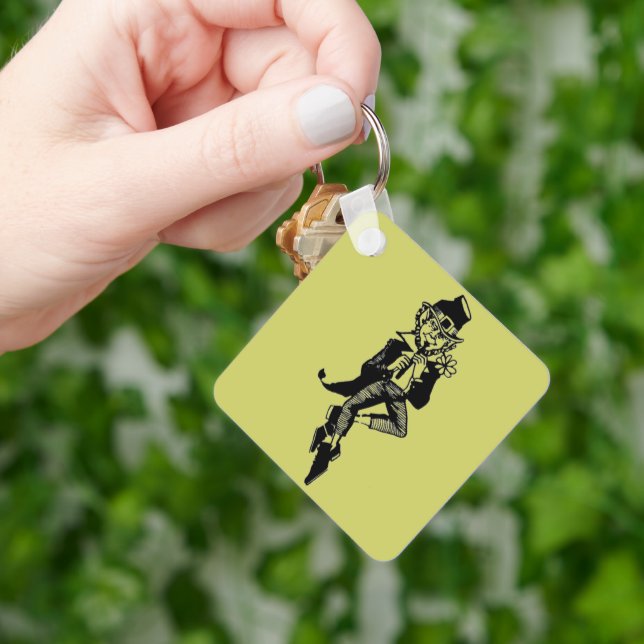 Leprechaun with Flute Keychain (Hand)