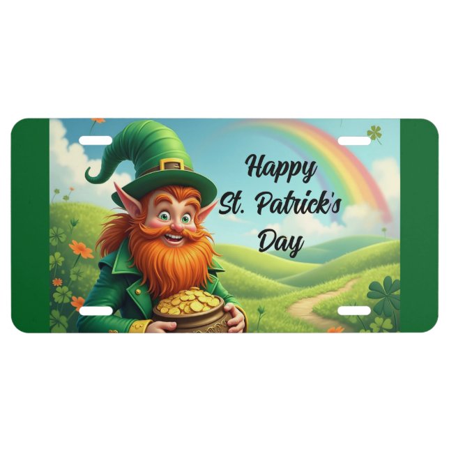 Leprechaun With Gold License Plate (Front)