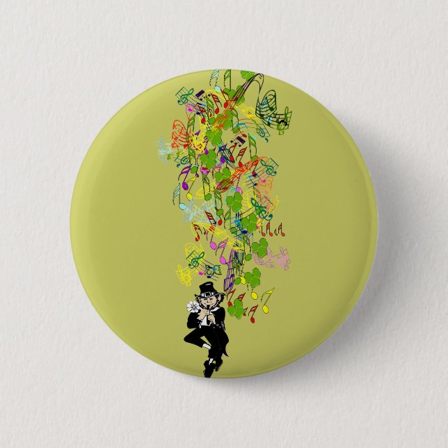 LeprechaunBlackPants Button (Front)