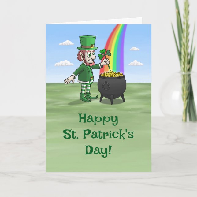 Leprechauns Happy St. Patrick's Day  Card (Front)