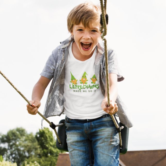 Leprechauns Made Me Do It Funny St Patrick's Day T-Shirt (Creator Uploaded)