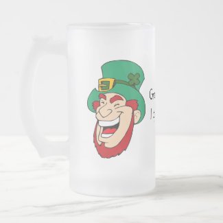 Leprechauns smile because they make green beer mug