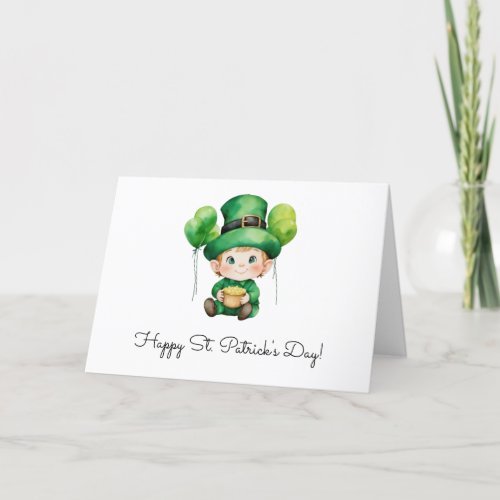 Leprechauns Treasure St Patricks Day Holiday Card