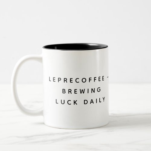 Leprecoffee _ Funny Two_Tone Coffee Mug