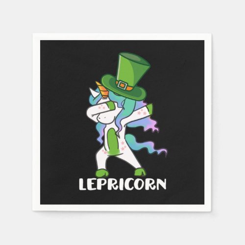 LepreCorn Leprechaun Unicorn Clover St Paddys St P Napkins