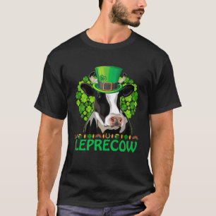Leprecow Cow St Patricks Day Mens Women Leprechaun T-Shirt