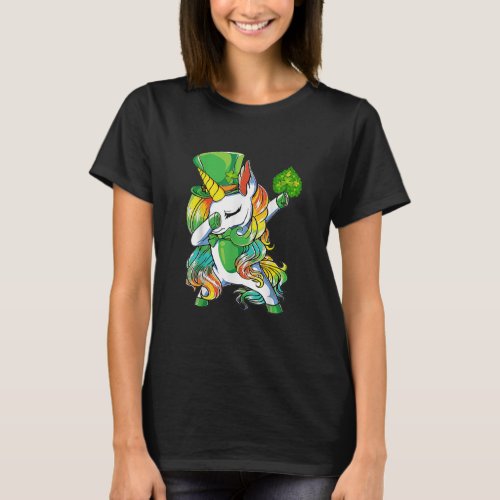 Lepricorn Leprechaun Dabbing Unicorn St Patricks T_Shirt