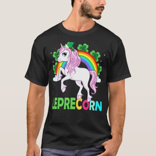 Lepricorn Leprechaun Unicorn Kids Girls Women T_Shirt