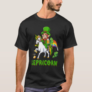 Lepricorn Leprechaun Unicorn Shamrock St Patricks T-Shirt