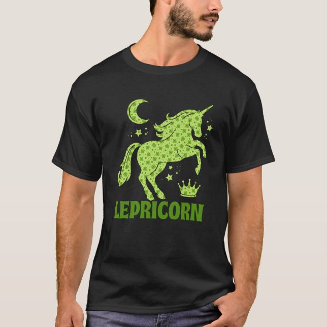 Lepricorn Leprechaun Unicorn St Patrick s Day Sham T-Shirt (Front)