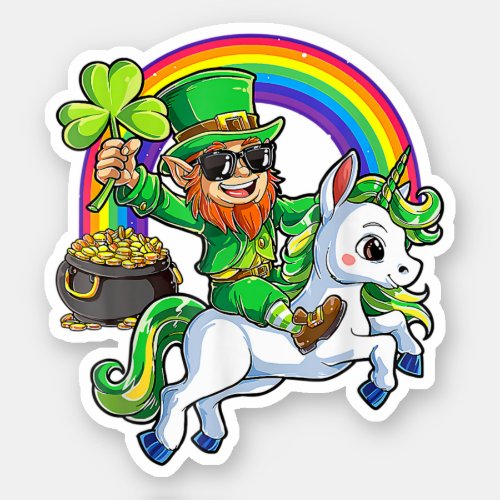 Lepricorn Leprechaun Unicorn St Patricks Day Sticker