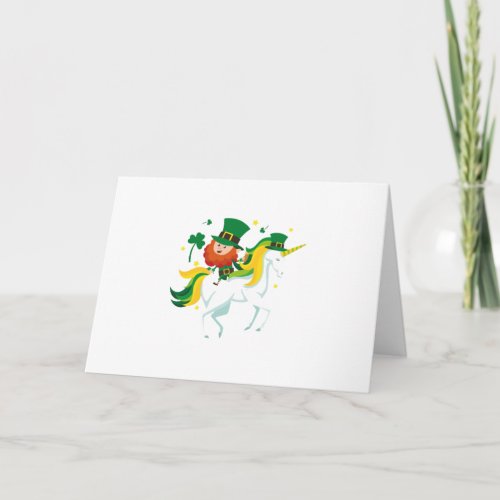 Lepricorn Unicorn St Patricks Day Kids or Girl Card