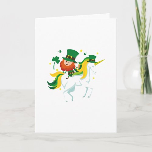 Lepricorn Unicorn St Patricks Day Kids or Girl Card