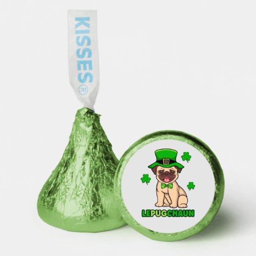 Lepugchaun St Patricks Day Pug With Clovers Hersheys Kisses