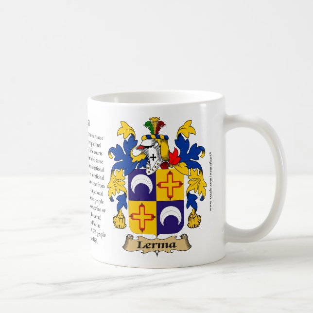 Lerma, the Origin, the Meaning and the Crest Coffee Mug (Right)