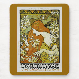 L'Ermitage Art Nouveau Floral Mouse Pad
