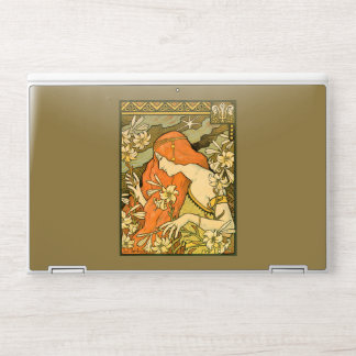 L'Ermitage French Nouveau Woman in Field of Flower HP Laptop Skin