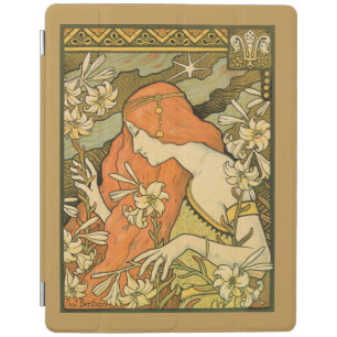 L'Ermitage French Nouveau Woman in Field of Flower iPad Smart Cover
