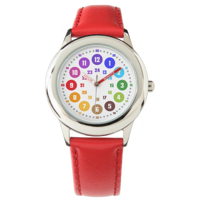 Lernuhr als Kinderarmbanduhr Schulanfangsgeschenk Watch (Front)